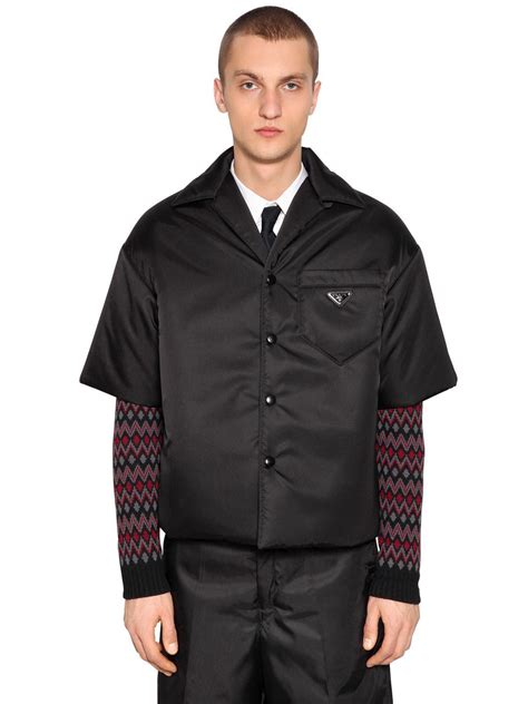 prada puffer shirt